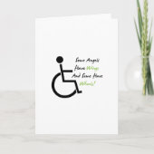 不能の認識度のギフトの車椅子愛サポート カード (正面)