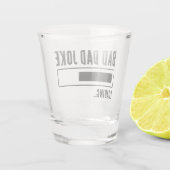不良おもしろいパパジョークの読み込み ショットグラス (裏面)
