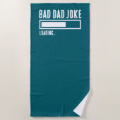 不良おもしろいパパジョークの読み込み ビーチタオル (正面)