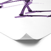 不良ドッグX線スケルトンホワイトパープル ポスター (角)