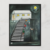 不要なステップ絵を描ズバイアルフレッドキツネ ポストカード (正面)