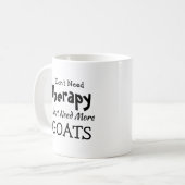 不要なセラピーだけ多くのヤギ誕生日クリスマス コーヒーマグカップ (正面左)