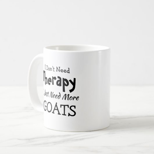 不要なセラピーだけ多くのヤギ誕生日クリスマス コーヒーマグカップ (正面左)