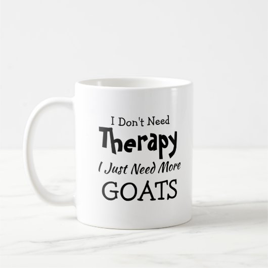 不要なセラピーだけ多くのヤギ誕生日クリスマス コーヒーマグカップ (左)