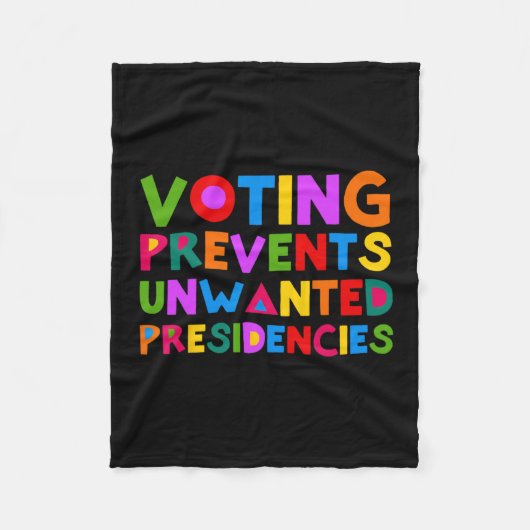 不要な大統領のおもしろいことわざ引用文 フリースブランケット (正面)