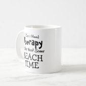 不要セラピーのみビーチ時間誕生日クリスマス コーヒーマグカップ (正面左)