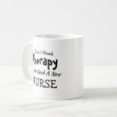不要セラピーのみ新しい財布誕生日クリスマス コーヒーマグカップ (正面左)