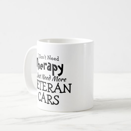不要セラピーのみ退役軍人車誕生日クリスマス コーヒーマグカップ (正面左)