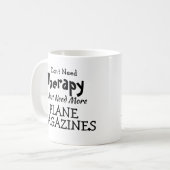 不要セラピーのみ飛行機雑誌誕生日 コーヒーマグカップ (正面左)