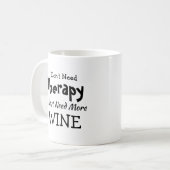 不要セラピーもっとワイン誕生日クリスマス コーヒーマグカップ (正面左)
