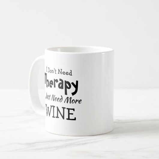 不要セラピーもっとワイン誕生日クリスマス コーヒーマグカップ (正面左)