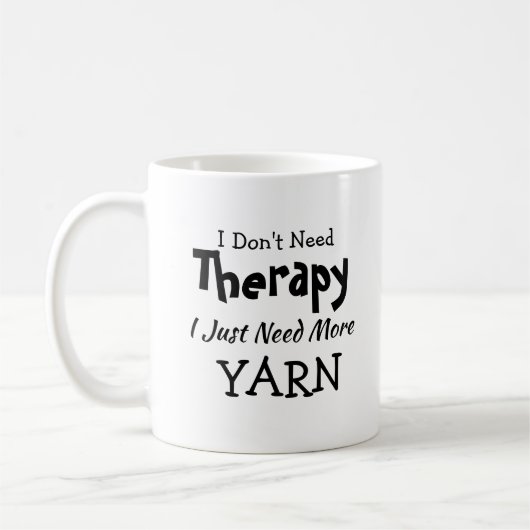 不要セラピーより多くの糸誕生日クリスマス コーヒーマグカップ (左)