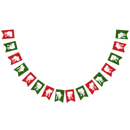 不要品のギフト交換クリスマス・パーティ バンティングフラッグ (全)