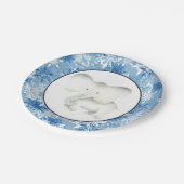 不要品のクリスマスの雪片のパーティーのプレート ペーパープレート (アングル)