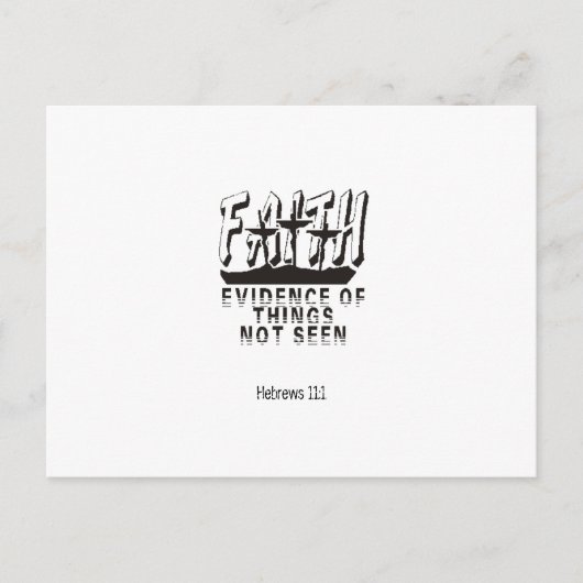 不見識な物の信仰証拠 ポストカード (正面)