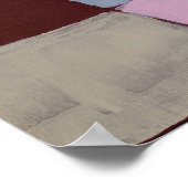 不規則なグリッド：紫 – 黄絵画色抽象芸術 ポスター (角)