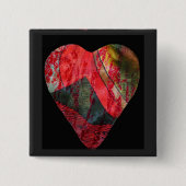 不規則なハート 缶バッジ (正面)