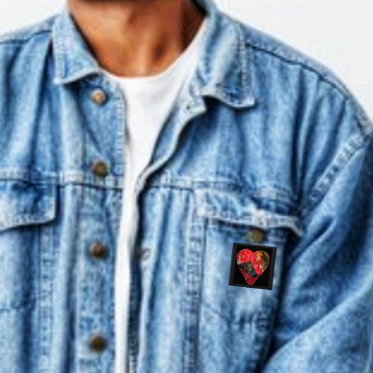 不規則なハート 缶バッジ