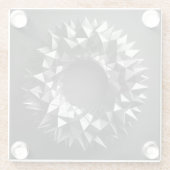 不規則なピラミッドのリング ガラスコースター (裏面)
