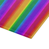 不規則なレインボーストライプズ カッティングボード (角)