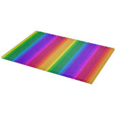 不規則なレインボーストライプズ カッティングボード (角)