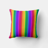 不規則なレインボーストライプズ クッション (裏面)