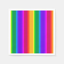 不規則なレインボーストライプズ スタンダードカクテルナプキン