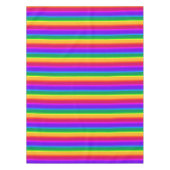 不規則なレインボーストライプズ テーブルクロス (正面)