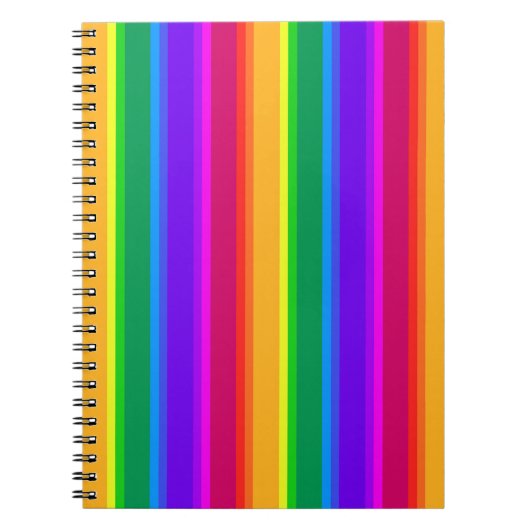 不規則なレインボーストライプズ ノートブック (正面)