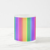 不規則なレインボーストライプズ フロストグラスマグカップ (中央)