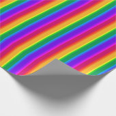 不規則なレインボーストライプズ ラッピングペーパー (角)