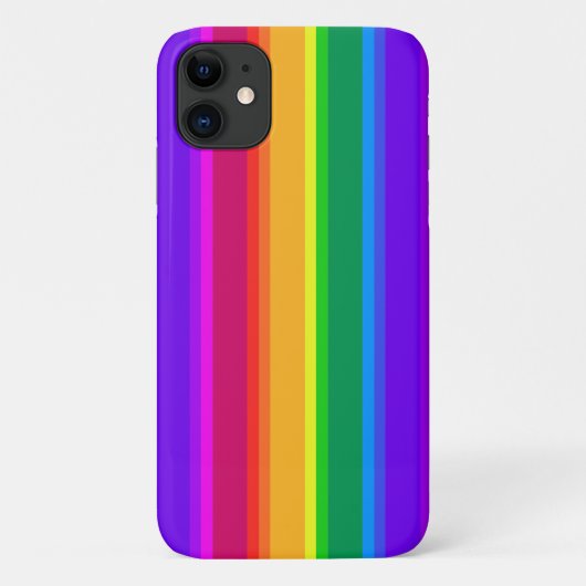 不規則なレインボーストライプズ Case-Mate iPhoneケース (裏面)