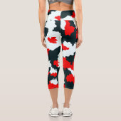 不規則な幾何学的抽象芸術モザイクカモフラージュ カプリレギンス (裏面)