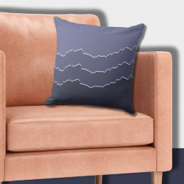 不規則な破クール裂した青いグストライプレイ クッション