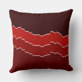 不規則な赤い裂けストライプ目 クッション (裏面)