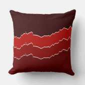 不規則な赤い裂けストライプ目 クッション (正面)