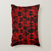 不規則な赤と黒のダイヤ疑問に思ン アクセントクッション (正面(垂直))