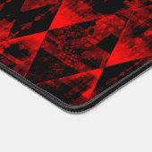 不規則な赤と黒のダイヤ疑問に思ン デスクマット (コーナー)