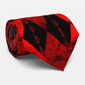 不規則な赤と黒のダイヤ疑問に思ン ネクタイ (ロール)