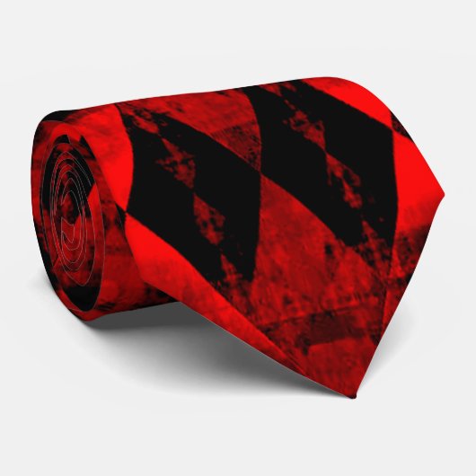 不規則な赤と黒のダイヤ疑問に思ン ネクタイ (ロール)