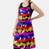 不規則な都市抽象芸術フラクタルパターンデザイン エプロン (インサイチュ)