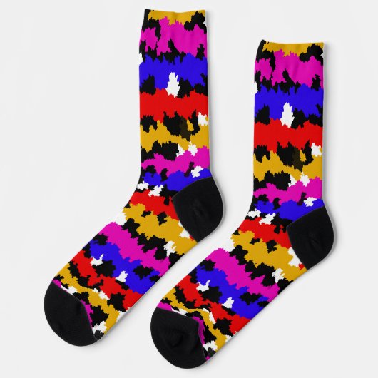 不規則な都市抽象芸術フラクタルパターンデザイン ソックス (左)