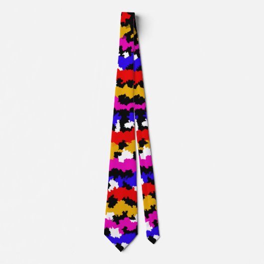 不規則な都市抽象芸術フラクタルパターンデザイン ネクタイ (正面)