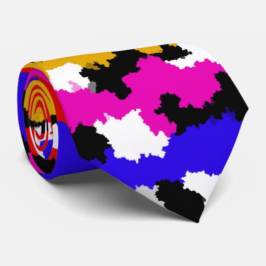 不規則な都市抽象芸術フラクタルパターンデザイン ネクタイ (ロール)