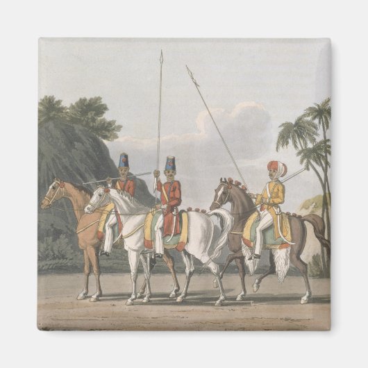 不規則な騎兵、ベンガル軍1817、プレート5 マグネット (正面)