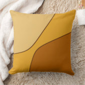不規則な黄色と黄金色のブラウンの四分の一形のクッション クッション (ブランケット)