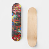 不規則に広がる端 スケートボード (正面)