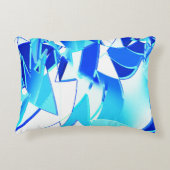 不規則に澄んねじれた青い画像 アクセントクッション (正面)