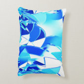 不規則に澄んねじれた青い画像 アクセントクッション (裏面(縦))