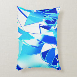 不規則に澄んねじれた青い画像 アクセントクッション